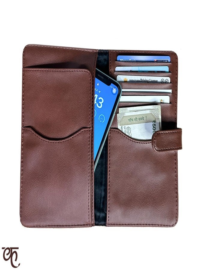 Kalankit Wallet for Woman | Vegan Leather Passport Wallet for Women | Bi-Fold Long Purse for Women Wallet, Birthday Gifts for Women, Passport Holder | The Child of Sun - Image 4